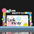 Art Installation Featuring LINK INCITY 2024 With Colorful Dots And Digital