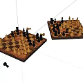 Classic Chess Entertainment Setup With Two Chessboards And Scattered Pieces For Leisure
