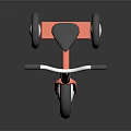 Orange Children's Tricycle With White Wheels Black Handlebars And Seat