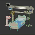 Comprehensive Medical Devices With Hospital Bed Monitor Ceiling Mounted Arm And IV Stand