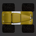 Rough Off Road Terrain For Yellow Bigfoot Monster Truck With Large Tires