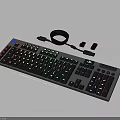 RGB Backlit Mechanical Gaming Keyboard With Colorful LED Lights Detachable Cable And Accessories