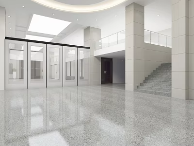 Modern Hall Corporate Lobby 3d model