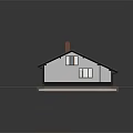 Modern White House With Blue Roof And Solar Panels Red Chimney Windows And Front Steps