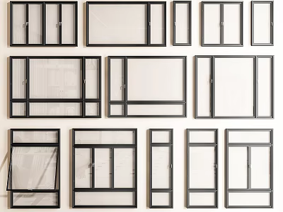 Modern window combination 3d model
