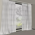 Elegant Curtains With Sheer Panels And Natural Light Through Window With Trees