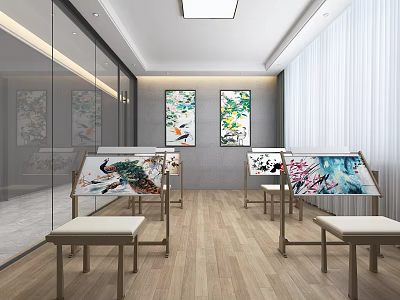 New Chinese Embroidery Room 3d model