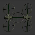 Modern Dual Rotor Drone With Green Blades And Lightweight Body For Aerial Tasks