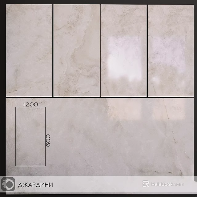 Light Tone Construction Components With Marble Textures 1200x600mm Size And Smooth Surface 3d model 