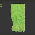 Intricate Carved Decorative Column With Leaf Patterns And Round Base