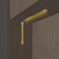 Modern Kitchen Area With Wooden Cabinets And Under Cabinet LED Light Strip