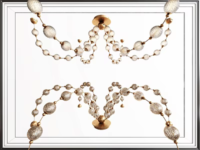 Gorgeous Crystal Chandelier With Elegant Design Elements 3d model