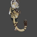 Anthropomorphic Animal Game Movie Character With Brown White Fur Black Shorts And Long Tail