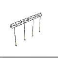 Fitness Suspension Training Equipment With Metal Truss Frame Multiple Yellow Black Straps And Handles
