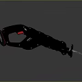 Black Red Electric Reciprocating Saw With Ergonomic Handle And Sharp Blade