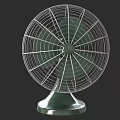 Industrial Electric Fan With Metal Mesh Guard And Silver Blades Sturdy Base