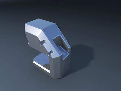 Modern Public Facility Metal Structure with Geometric Design Elements 3d model