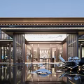 Landscape of new Chinese style sales office building demonstration area 3d model