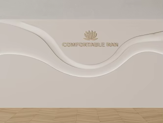 Image Wall Modern Image Wall Front Desk Background Wall 3d model