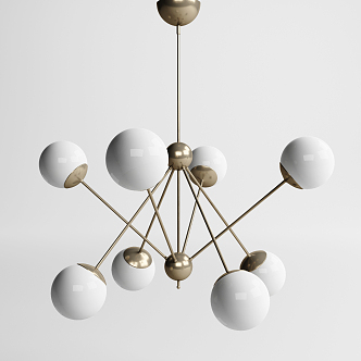 Modern chandelier combination 3d model