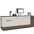 Reception desk Reception desk Cash register 3d model