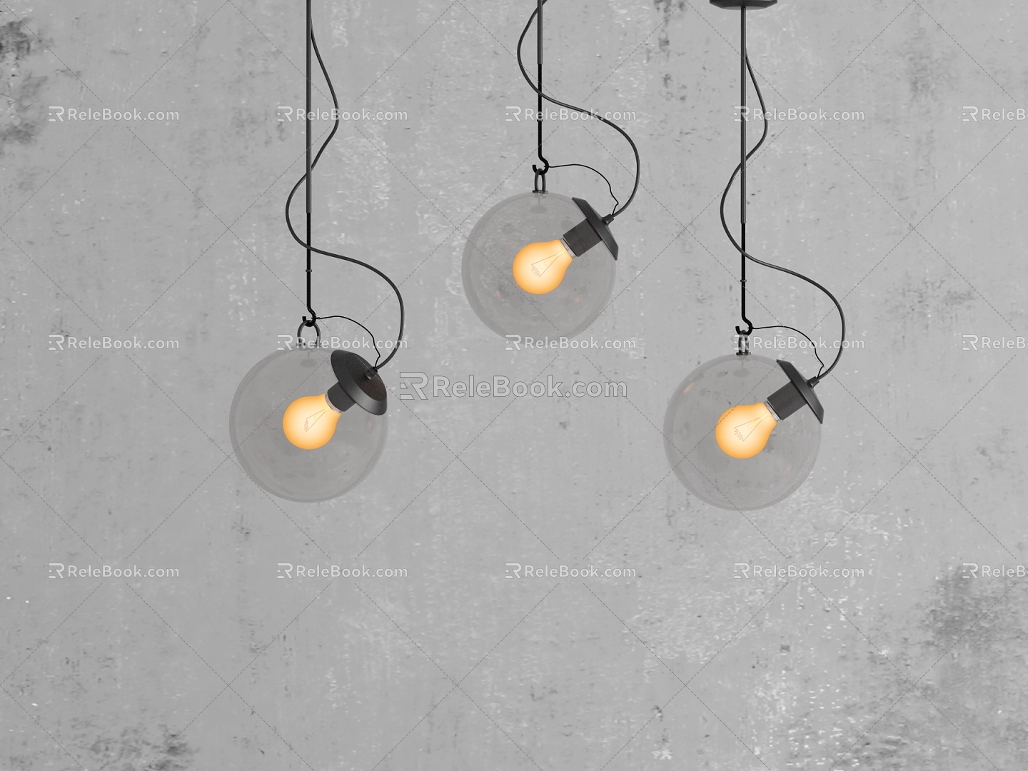 Industrial LOFT chandelier 3d model