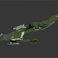 Futuristic Green Cosmic Aerospace Craft With Transparent Cockpit And Circular Propulsion