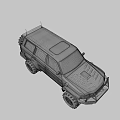 Black Off Road SUV With Large Tires And Rugged Exterior Design