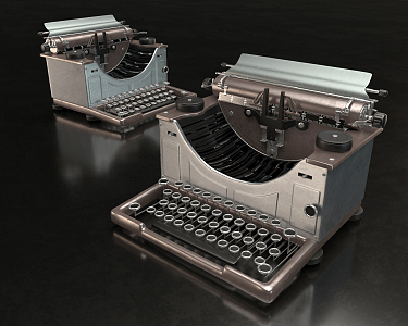 industrial LOFT typewriter 3d model