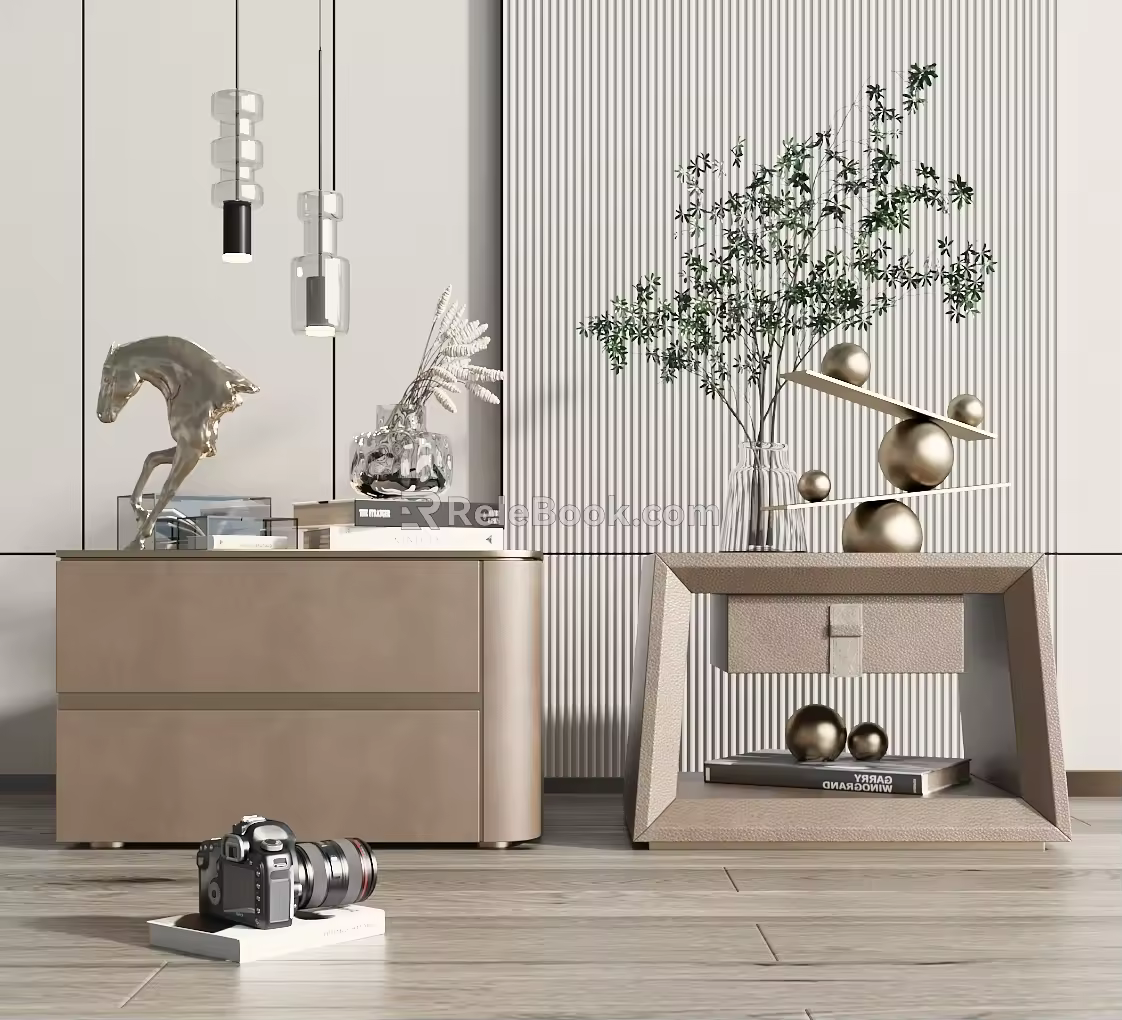 Modern bedside table 3d model