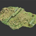 Natural Wood and Stone Artisanal Decor Featuring Logs Wood Shavings and Textured Stone Slab