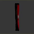 Red Reflective Material Wallet With Black Border Featuring Red Tape Label Design