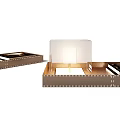 Stylish Modern Decorative Ornament Set With Metal Frame Glass Base And Various Shapes