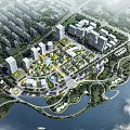 Modern Industrial Plant Layout With Green Surroundings And Road Network Facilities