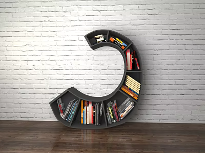 Modern Bookshelf Multi-function Bookshelf 3d model