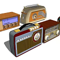 Vintage Audio Devices Collection With Retro Radios Classic Designs And Styles