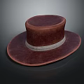 Stylish Brown Wide Brimmed Hat With Gray Band Fashion Accessory For Outfits