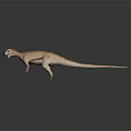 3D Rendered Bipedal Dinosaur Model With Light Brown Spotted Skin In Walking Pose