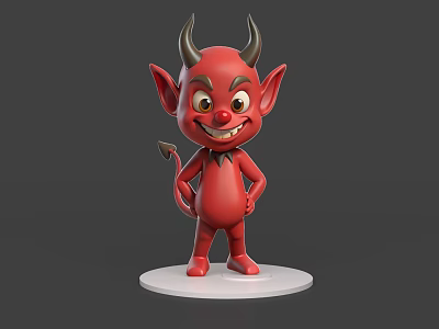 Devil Red Devil Devil Image Western Devil Character Animation Character Movie Character Hand-held Silhouette Cartoon Character Cartoon Image 3d model