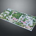 Aerial View of Green Residential Landscape With Trees and Vegetation