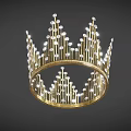 Exquisite Golden Crown Jewelry Adorned With Sparkling Diamonds And Intricate Patterns