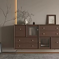 Ancient Style Cabinet End View Cabinet Ancient Style Side Cabinet Simplified Style Integrated Cabinet Home Cabinet 3d model