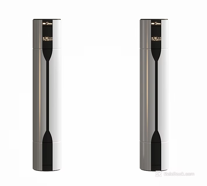 Modern Galanz Tower Air Cooler With Silver Black Finish Design 3d model 