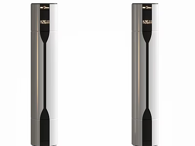 Modern Galanz Tower Air Cooler With Silver Black Finish Design 3d model