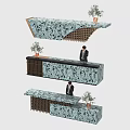 Front Desk Marble Front Desk 3d model