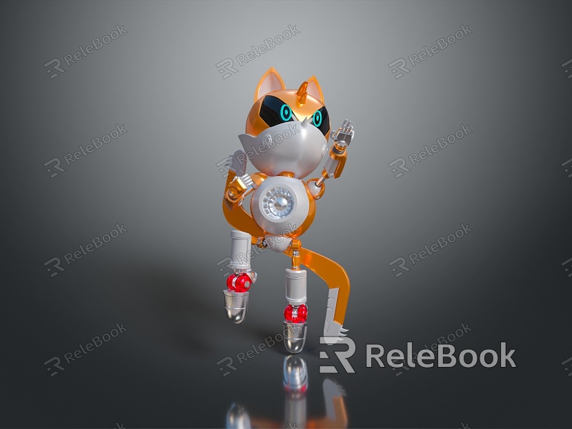 Cartoon Cat Robot Robot Assistant Robot Robot Butler Robot Butler model