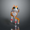 Cartoon Cat Robot Assistant Robot Butler Robot Butler 3d model