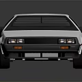 Vintage Silver Sports Car With Streamlined Design Black Roof And Headlights