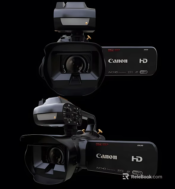 Smart Canon HD Video Cameras Displayed From Angles 3d model 