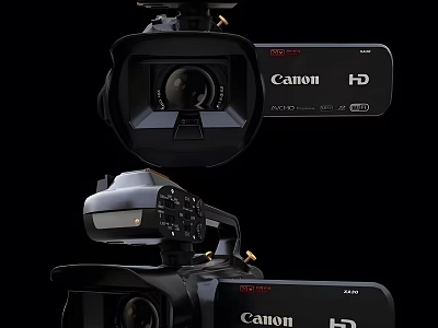 Smart Canon HD Video Cameras Displayed From Angles 3d model